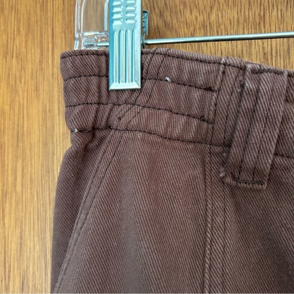 PacSun Brown Elastic Waist Cargo Jeans 100% Cotton - Picture 11 of 13
